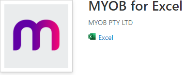 MYOB for Excel