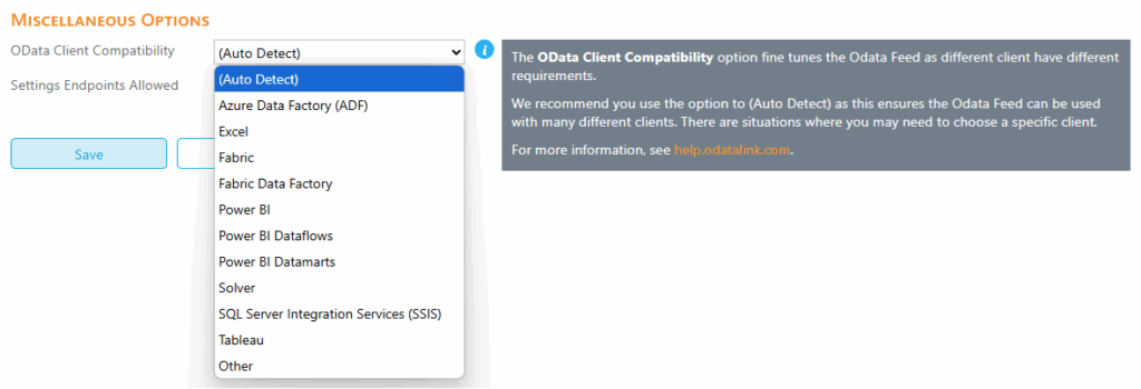 OData Client Compatibility option added to OdataLink - OdataLink
